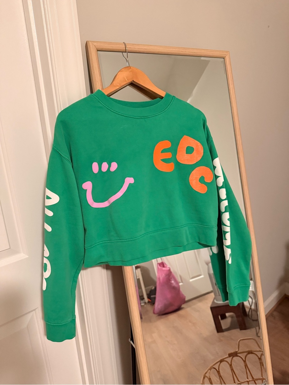 EDC Cropped Graphic Sweatshirt